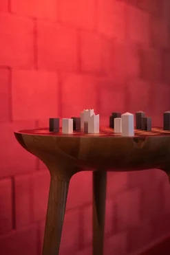 Pamono Trojan XXI Chess Set and Table from Futuro Studio, Set of 37><noscript><img width=