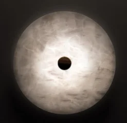 Pamono Tsuki Medium Shiny Black Wall Light by Alabastro Italiano><noscript><img width=