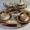 Discount Pamono Tête a Tête Service in Saxony Porcelain, 19th Century, Set of 7