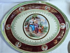 Discount Pamono Tête a Tête Service in Saxony Porcelain, 19th Century, Set of 7