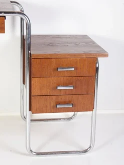 Online Pamono Tubular Chrome Table or Desk from Kovona, 1950s