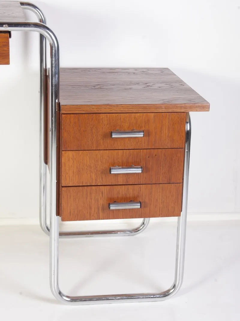 Online Pamono Tubular Chrome Table or Desk from Kovona, 1950s