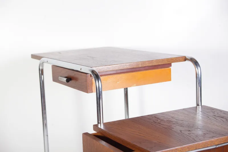 Online Pamono Tubular Chrome Table or Desk from Kovona, 1950s