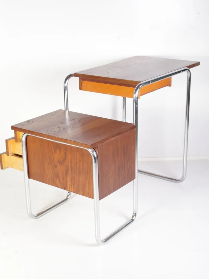 Online Pamono Tubular Chrome Table or Desk from Kovona, 1950s