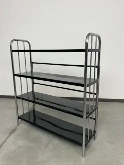 Pamono Tubular Steel Bauhaus Shelf, 1930s><noscript><img width=