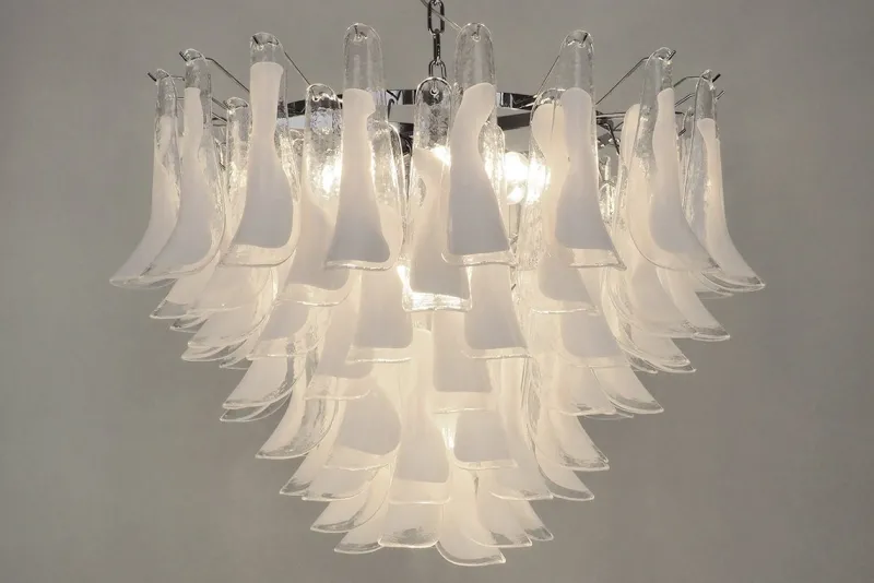 Pamono Tulipani Chandelier in White 75 from Novaresi> Ceiling Lights