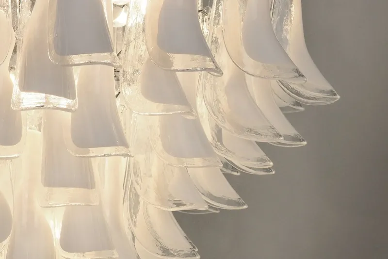 Pamono Tulipani Chandelier in White 75 from Novaresi> Ceiling Lights