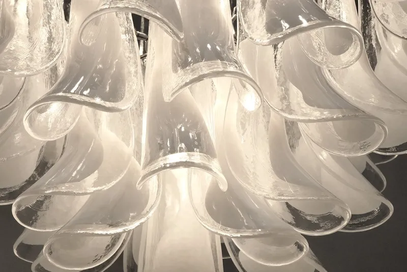 Pamono Tulipani Chandelier in White 75 from Novaresi> Ceiling Lights