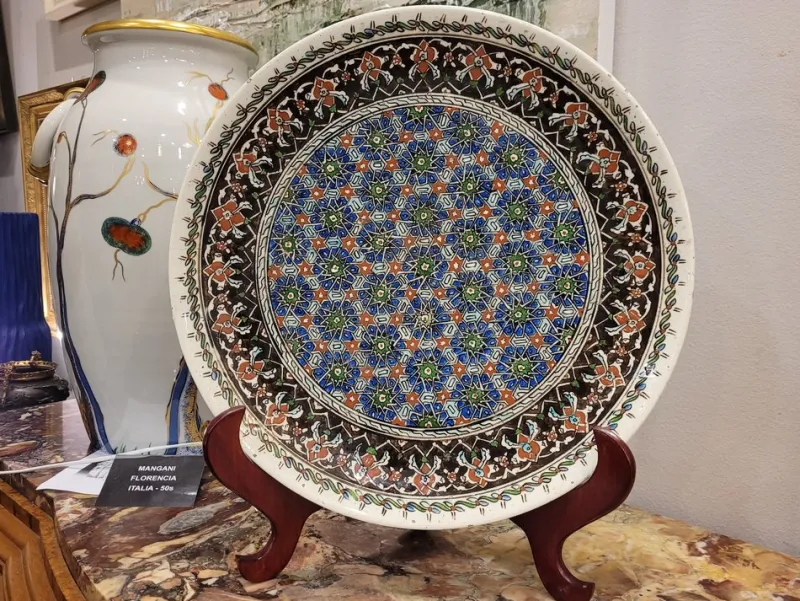 Pamono Turkish Ceramic Dish, 1950s> Dinner Plates & Bowls