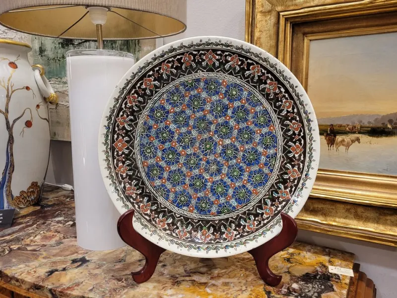 Pamono Turkish Ceramic Dish, 1950s> Dinner Plates & Bowls