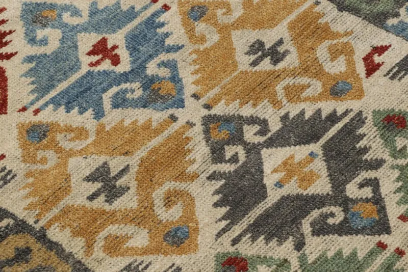 Pamono Turkish Style Rug with Polychromatic Geometric Patterns from R&K Principal Jahanshah Nazmiyal> Carpets & Textiles|Carpets & Textiles