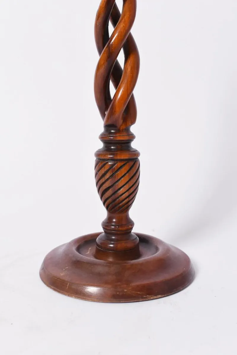 Sale Pamono Turned Wood Candlesticks, 19th Century, Set of 2