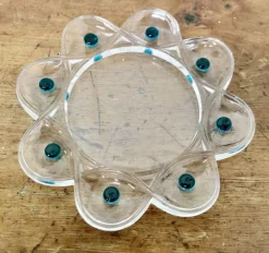 Pamono Turquoise Crystal Whiskey Tumbler Set from Lalique, 1950s, Set of 7> Glassware