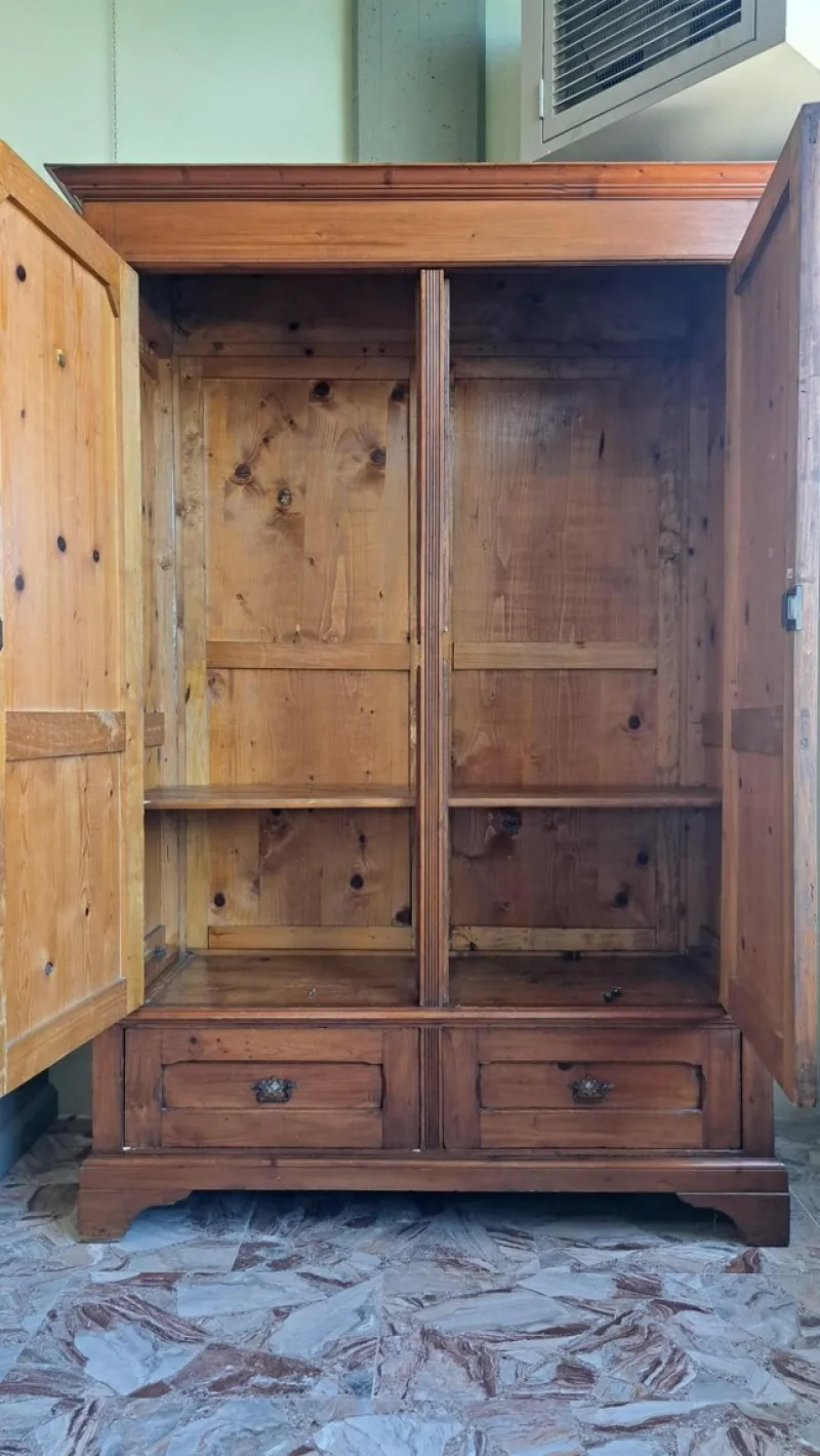 Pamono Tuscan Fir Wardrobe, 1890s