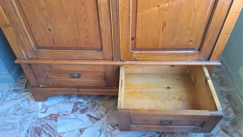 Pamono Tuscan Fir Wardrobe, 1890s