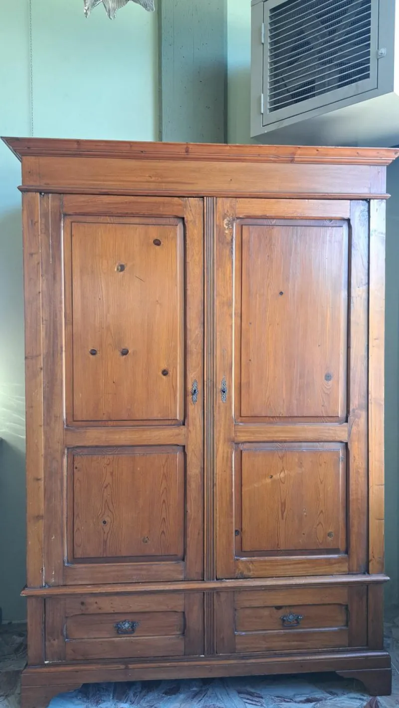 Pamono Tuscan Fir Wardrobe, 1890s