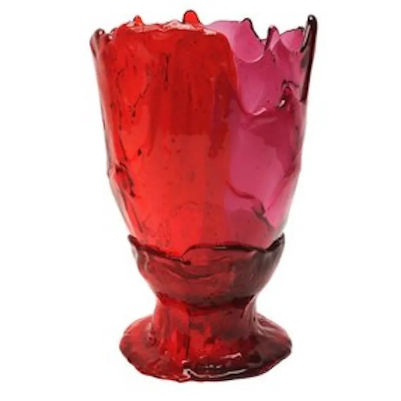 Pamono Twins C Vase in Clear Red and Clear Fuchsia by Gaetano Pesce for Fish Design> Tabletop