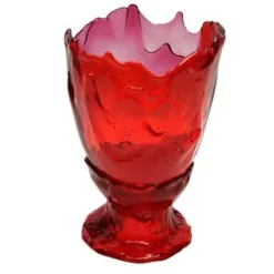 Pamono Twins C Vase in Clear Red and Clear Fuchsia by Gaetano Pesce for Fish Design><noscript><img width=