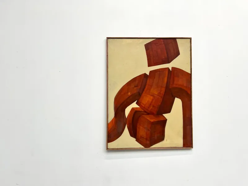Sale Pamono Twisting Totem Body, 1970s, Oil on Canvas