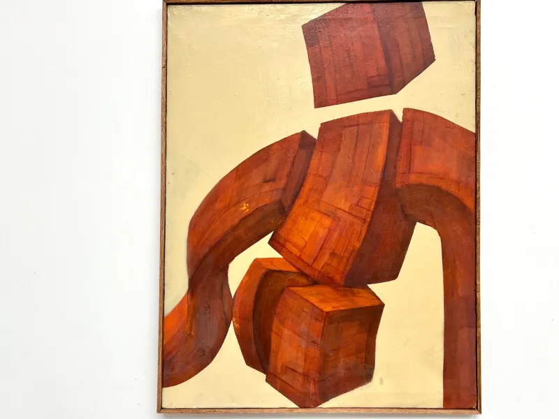 Sale Pamono Twisting Totem Body, 1970s, Oil on Canvas