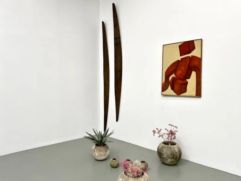 Sale Pamono Twisting Totem Body, 1970s, Oil on Canvas