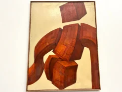Sale Pamono Twisting Totem Body, 1970s, Oil on Canvas