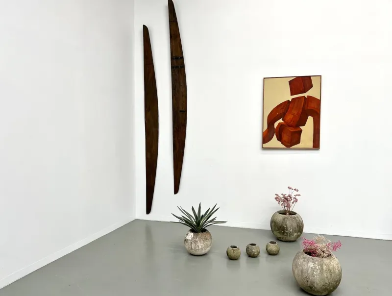 Sale Pamono Twisting Totem Body, 1970s, Oil on Canvas