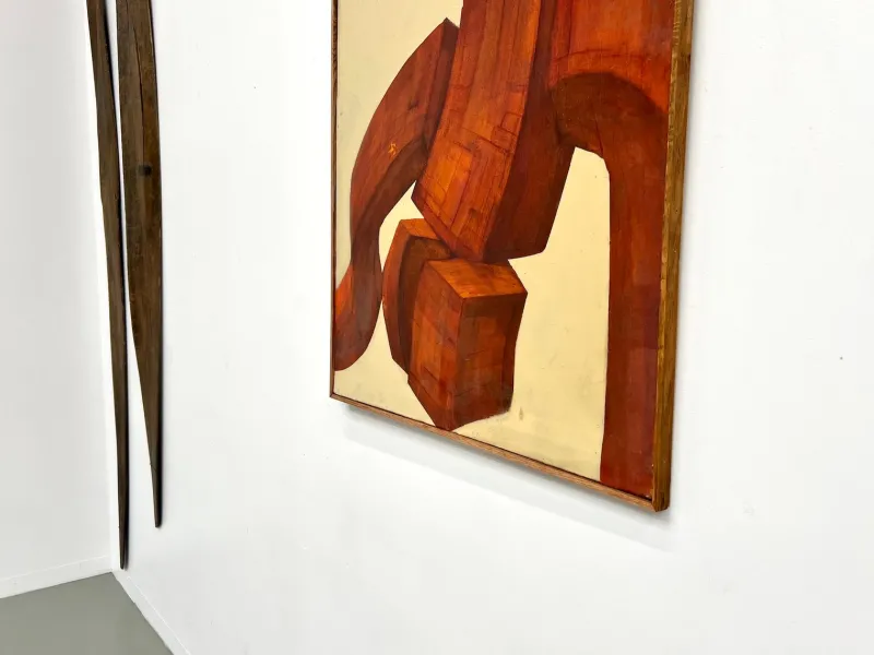 Sale Pamono Twisting Totem Body, 1970s, Oil on Canvas