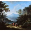 Pamono Two Arcadic Landscapes - J.F. Van Bloemen (follower of) - Oil on Canvas 18th Century> Old Masters