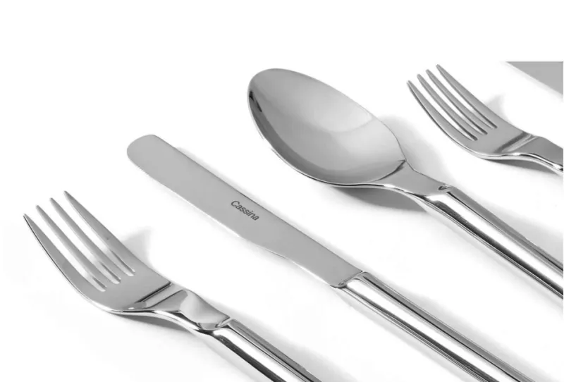 Pamono Two Faces of the Moon Cutlery Set by Afra & Tobia Scarpa for Cassina, Set of 24> Tabletop|Cutlery & Serving Utensils