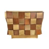 Discount Pamono Two-Door Sideboard in Brass and Wood, 1980s