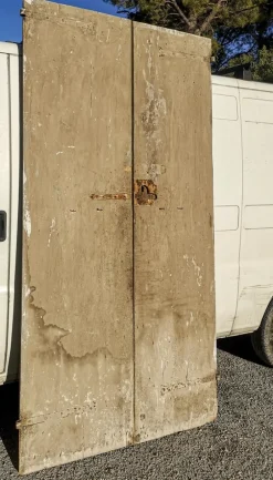 Pamono Two-Leaf Door with Original Lacquer, 1700s><noscript><img width=