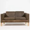 Clearance Pamono Two-Seater Sofa in Leather from Vemb, 1980s