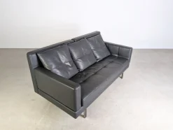 Pamono Two-Seater Sofa in Leather by Amberg for Brühl><noscript><img width=