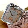 Pamono Two-Tone Gold Square Pocket Watch from Longines> Watches
