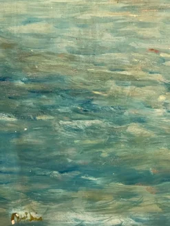 Clearance Pamono U. Montini, Marina, 20th Century, Oil on Panel, Framed