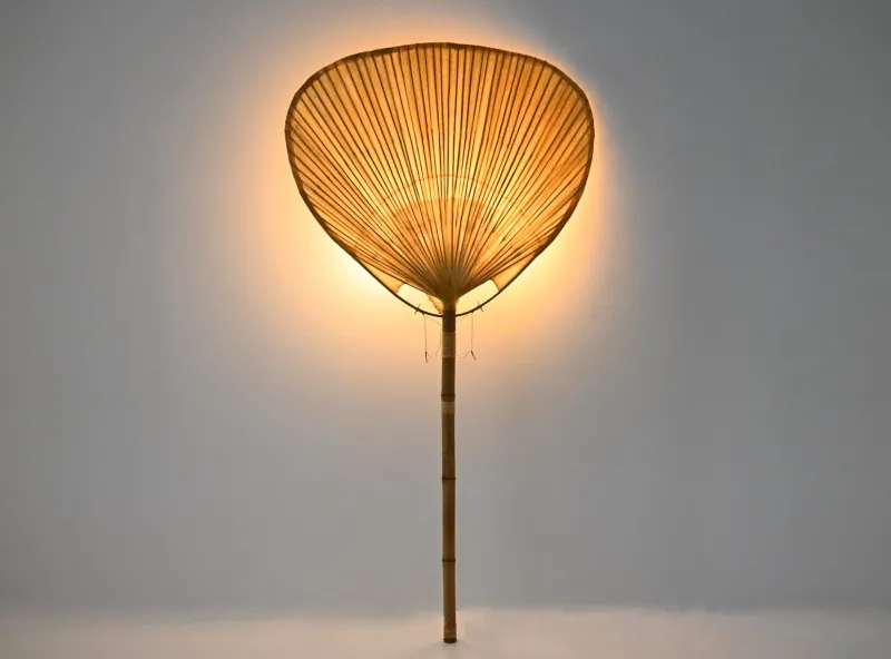 Pamono Uchiwa Floor Lamp by Ingo Maurer for Design M, 1970s> Floor Lamps