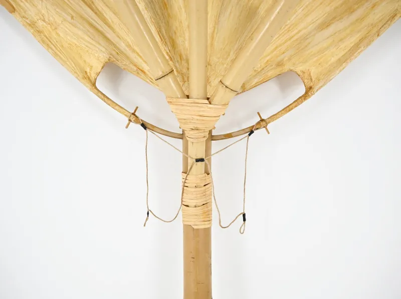 Pamono Uchiwa Floor Lamp by Ingo Maurer for Design M, 1970s> Floor Lamps