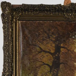 Best Pamono Undergrowth Scene, Oil on Canvas, Late 1800s-Early 1900s, Framed