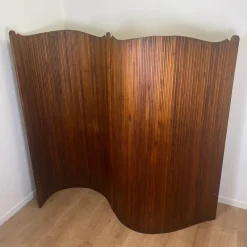 Pamono Undulating Screen with Pine Slats, 1930> Room Dividers & Screens