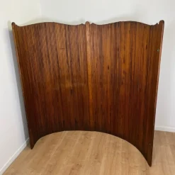 Pamono Undulating Screen with Pine Slats, 1930> Room Dividers & Screens