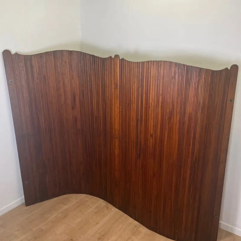 Pamono Undulating Screen with Pine Slats, 1930> Room Dividers & Screens