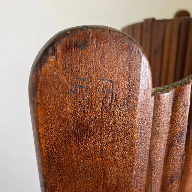 Pamono Undulating Screen with Pine Slats, 1930> Room Dividers & Screens