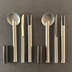 Pamono Uni Set Casters by Carla Nencioni and Armando Moori for Zani & Zani, 1971, Set of 3> Cutlery & Serving Utensils