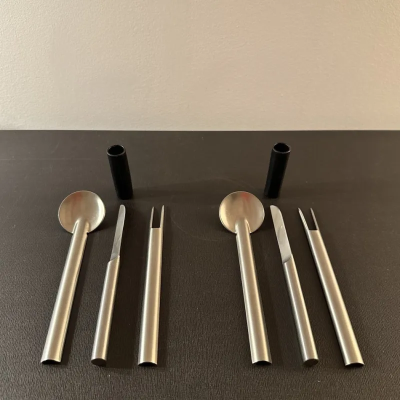 Pamono Uni Set Casters by Carla Nencioni and Armando Moori for Zani & Zani, 1971, Set of 3> Cutlery & Serving Utensils