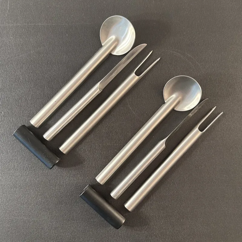 Pamono Uni Set Casters by Carla Nencioni and Armando Moori for Zani & Zani, 1971, Set of 3> Cutlery & Serving Utensils
