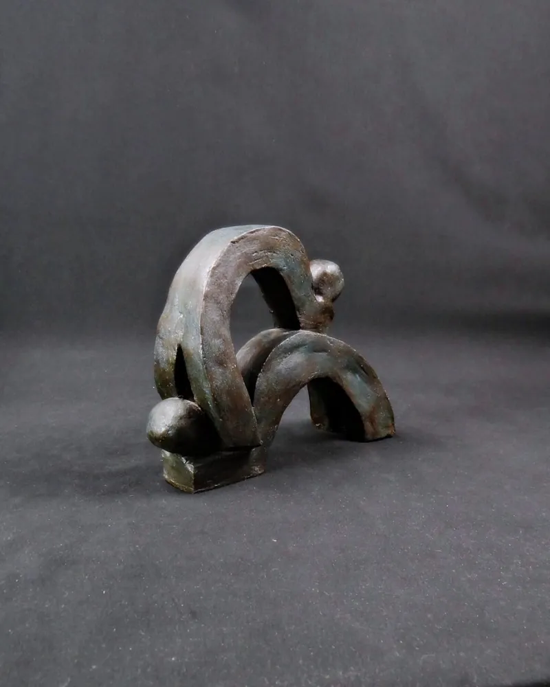 Pamono Union of Movements and Abstract Terracotta Sculpture, 1980s
