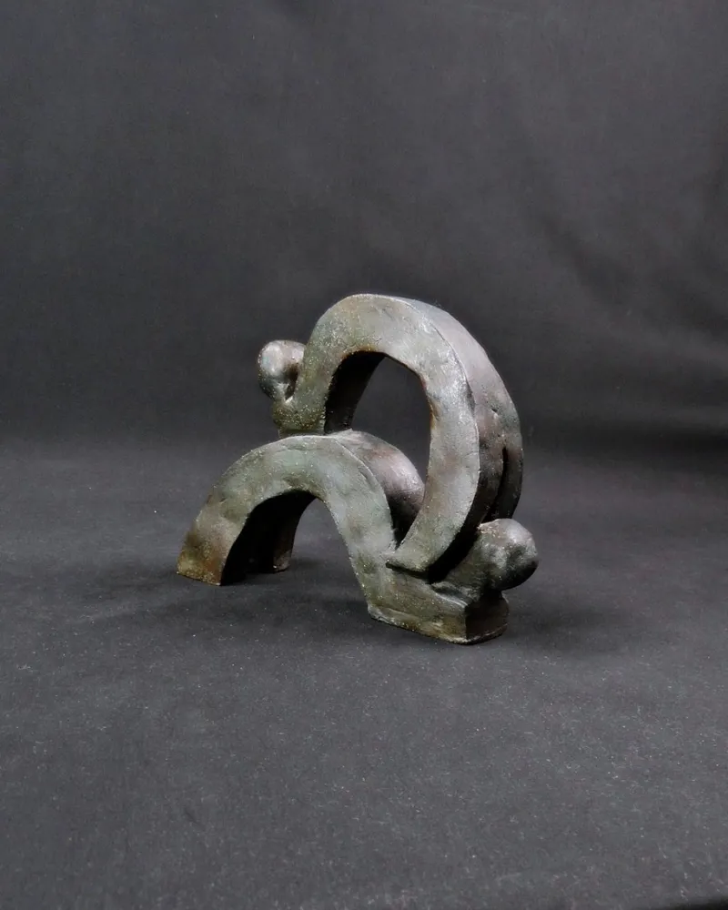 Pamono Union of Movements and Abstract Terracotta Sculpture, 1980s