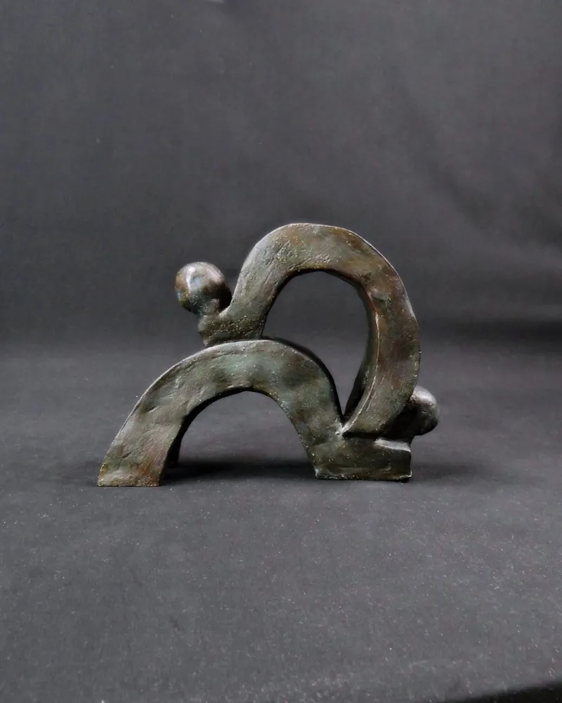 Pamono Union of Movements and Abstract Terracotta Sculpture, 1980s