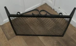 Pamono Unusual Heavy Iron Fire Guard, 1960s> Fireplaces And Mantels